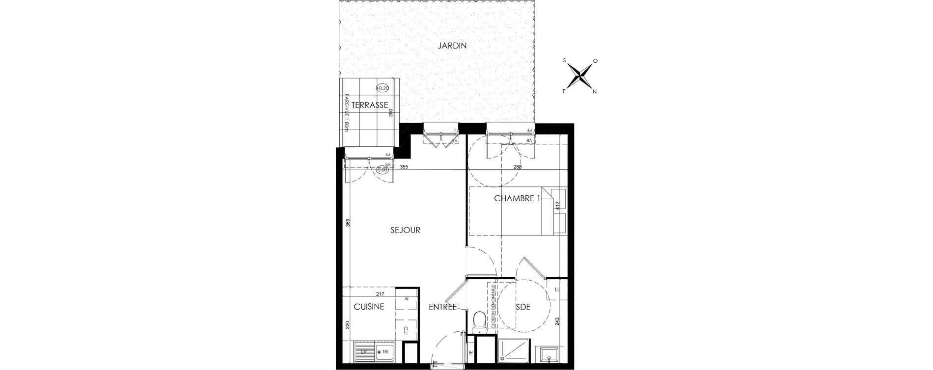 Appartement T2 de 39,65 m2 &agrave; Savigny-Le-Temple Centre
