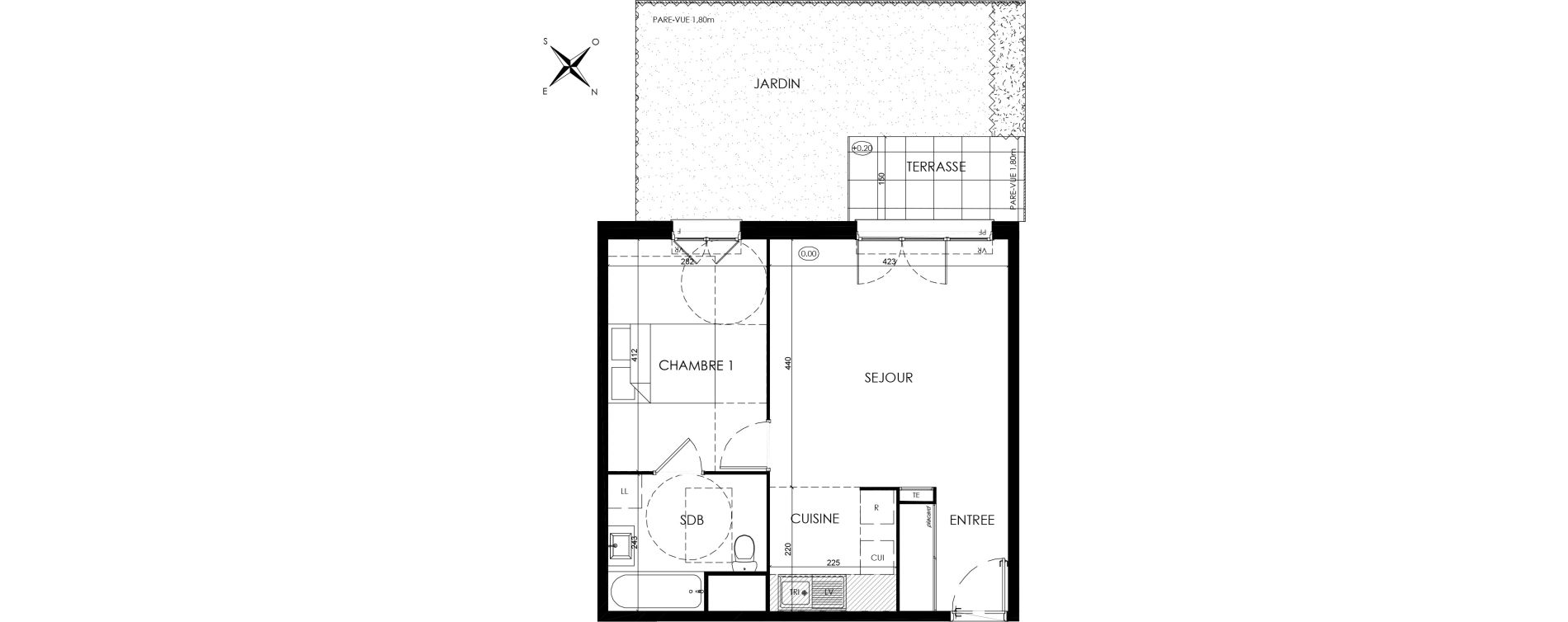 Appartement T2 de 45,25 m2 &agrave; Savigny-Le-Temple Centre
