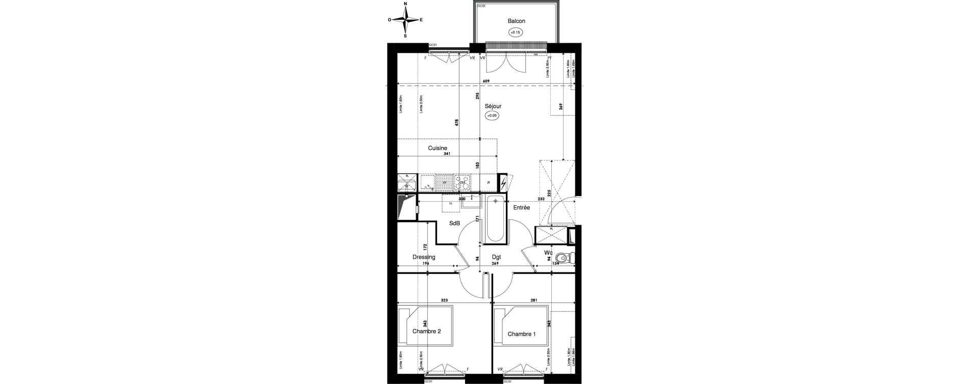 Appartement T3 de 64,26 m2 &agrave; Savigny-Le-Temple Centre