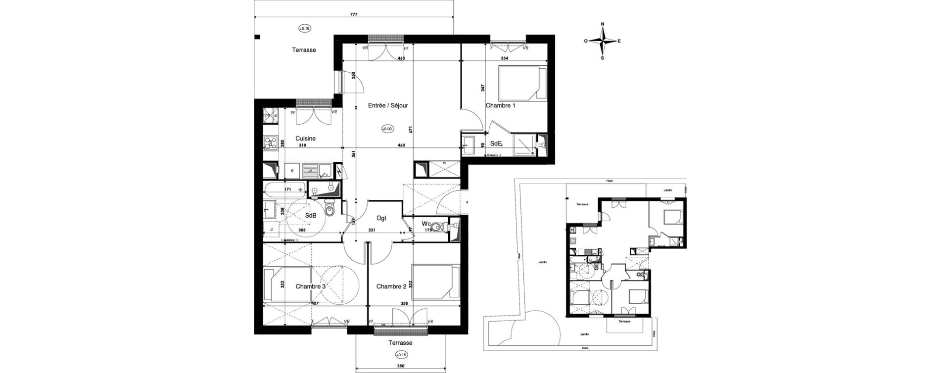 Appartement T4 de 87,36 m2 &agrave; Savigny-Le-Temple Centre