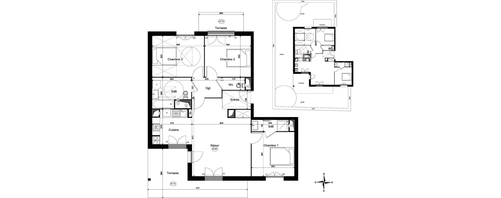 Appartement T4 de 87,39 m2 &agrave; Savigny-Le-Temple Centre