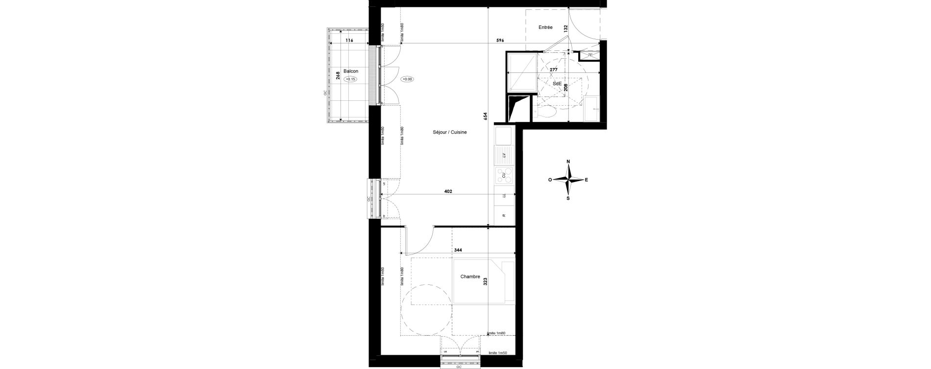 Appartement T2 de 43,62 m2 &agrave; Savigny-Le-Temple Centre