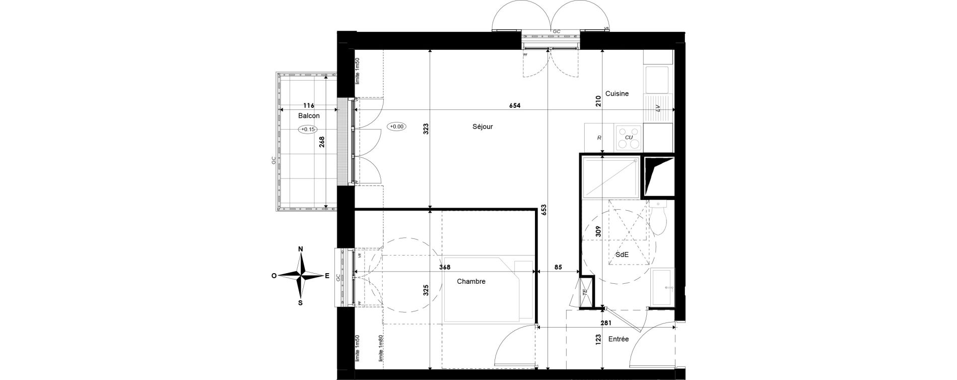 Appartement T2 de 39,20 m2 &agrave; Savigny-Le-Temple Centre