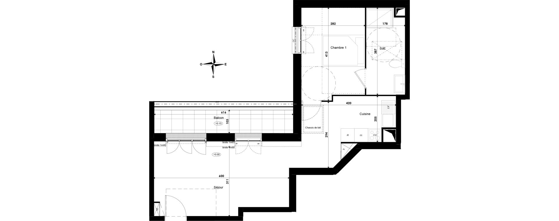 Appartement T2 de 46,60 m2 &agrave; Savigny-Le-Temple Centre