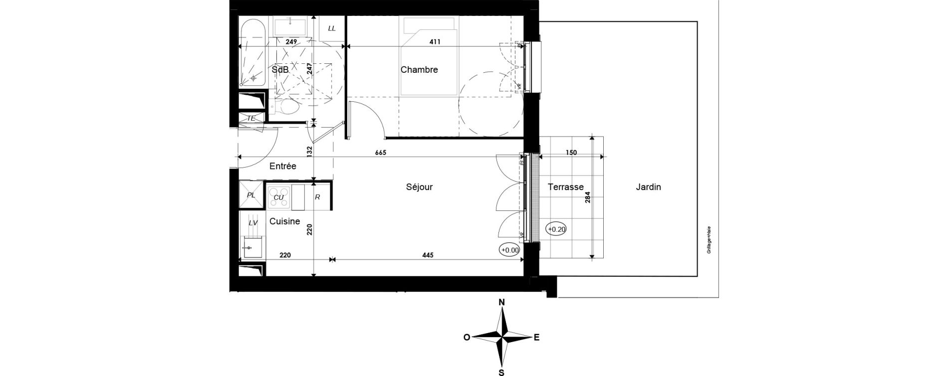 Appartement T2 de 39,09 m2 &agrave; Savigny-Le-Temple Centre