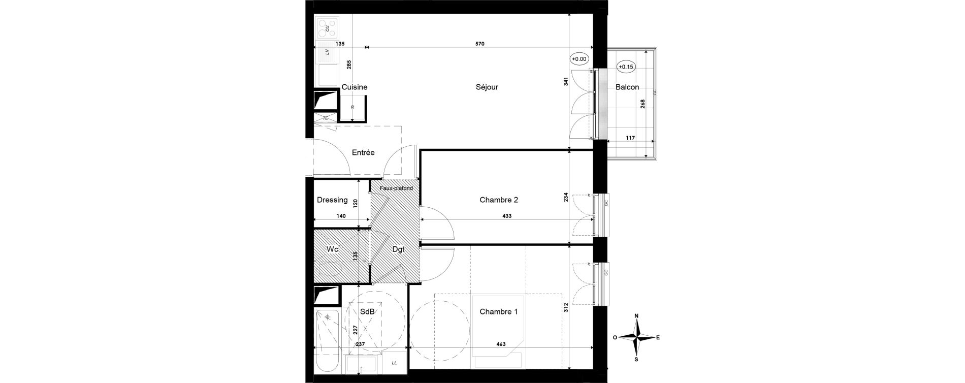 Appartement T3 de 61,35 m2 &agrave; Savigny-Le-Temple Centre