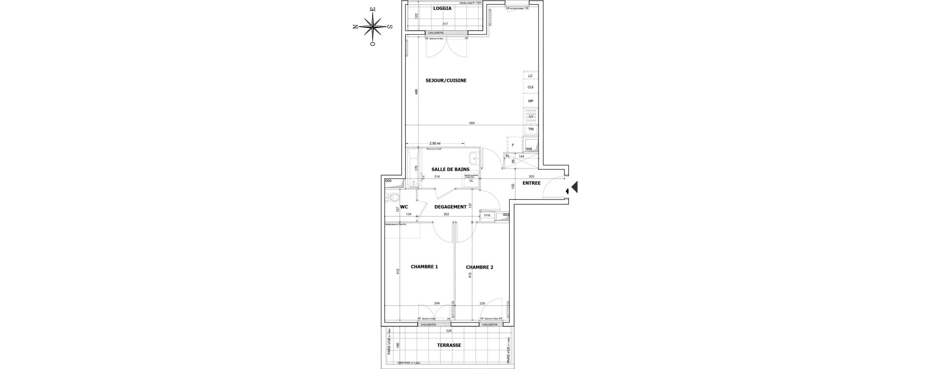 Appartement T3 de 68,12 m2 &agrave; Savigny-Le-Temple Le miroir d eau