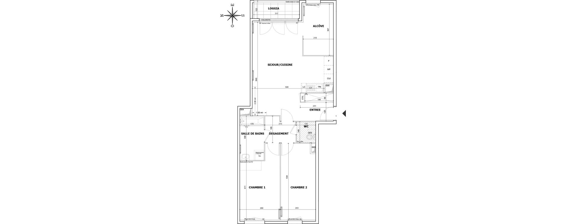 Appartement T3 de 76,10 m2 &agrave; Savigny-Le-Temple Le miroir d eau