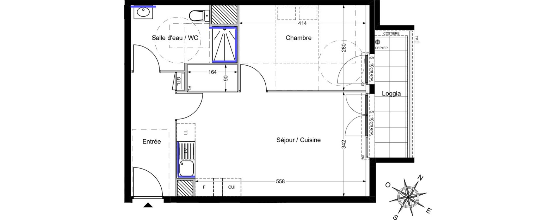Appartement T2 de 46,35 m2 &agrave; Savigny-Le-Temple Centre