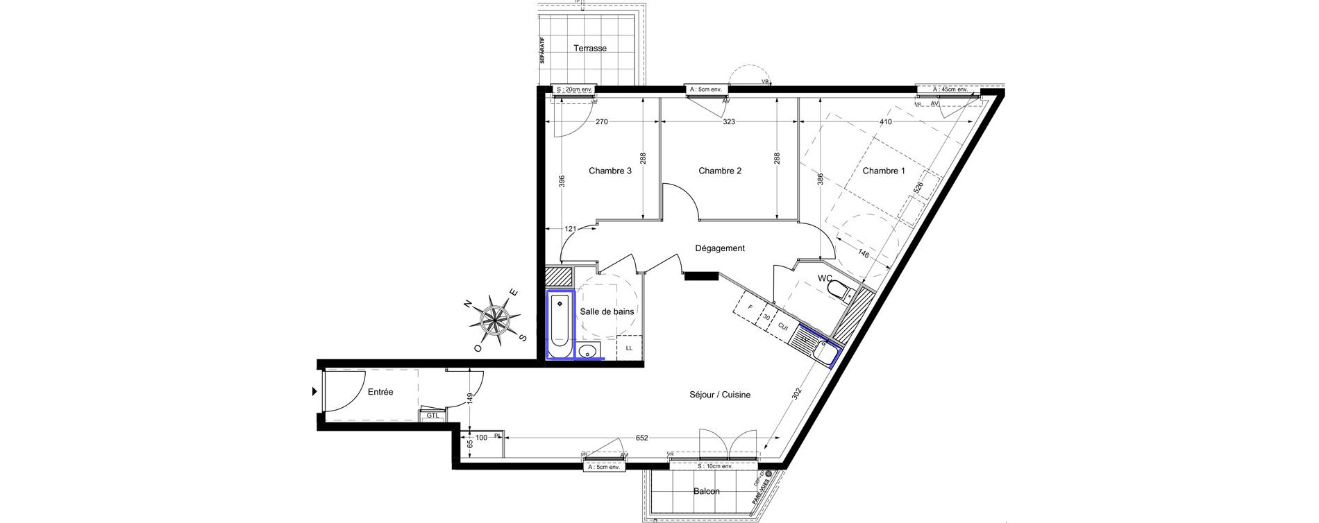Appartement T4 de 74,38 m2 &agrave; Savigny-Le-Temple Centre