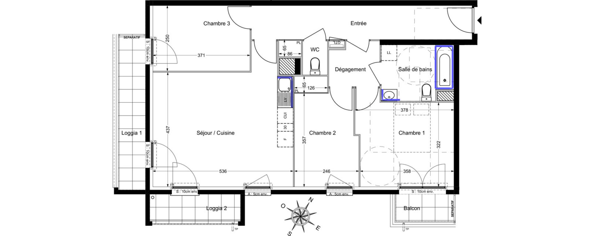 Appartement T4 de 77,37 m2 &agrave; Savigny-Le-Temple Centre