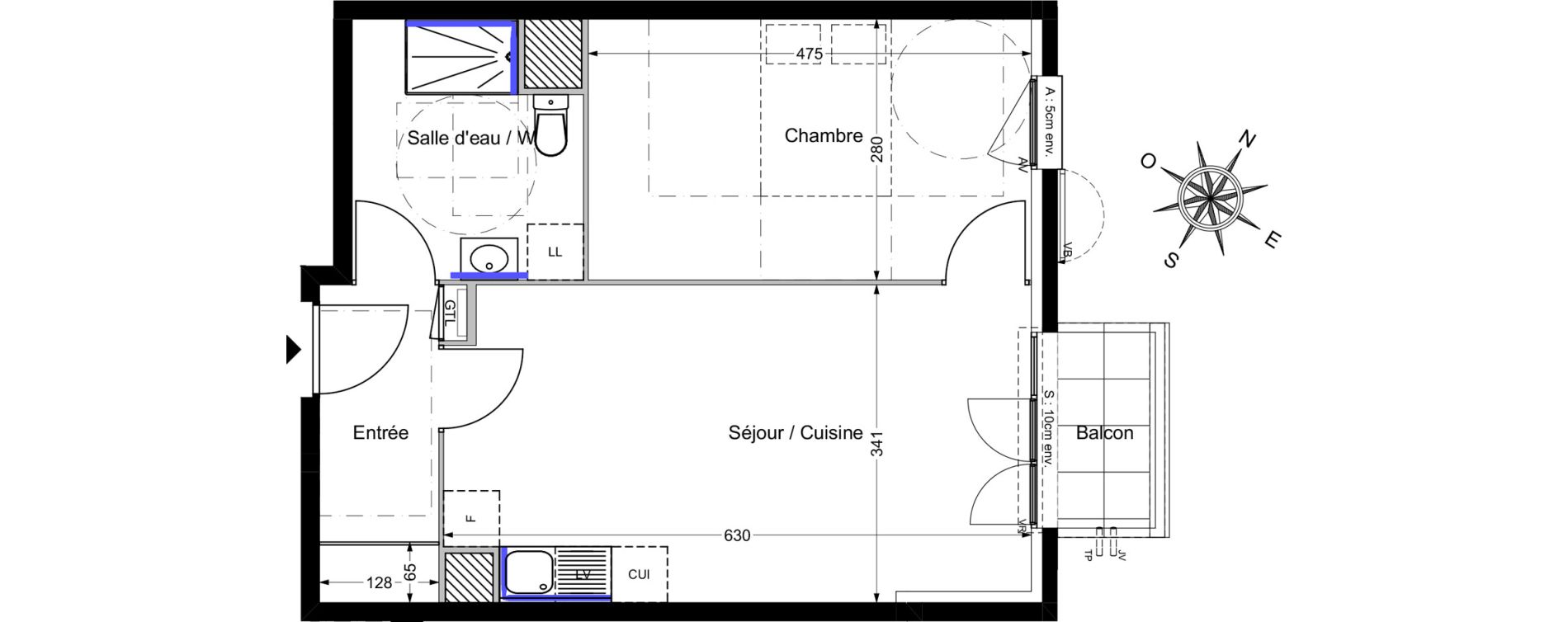Appartement T2 de 44,94 m2 &agrave; Savigny-Le-Temple Centre