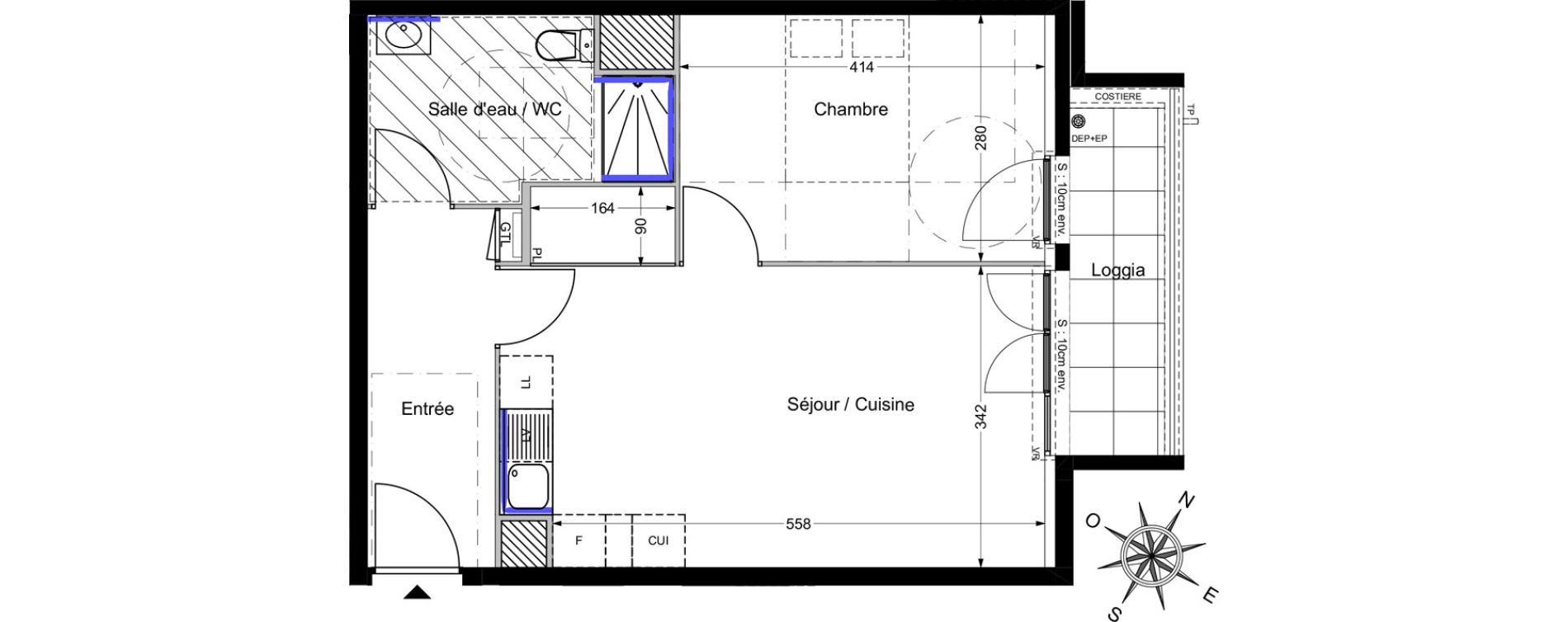 Appartement T2 de 46,35 m2 &agrave; Savigny-Le-Temple Centre