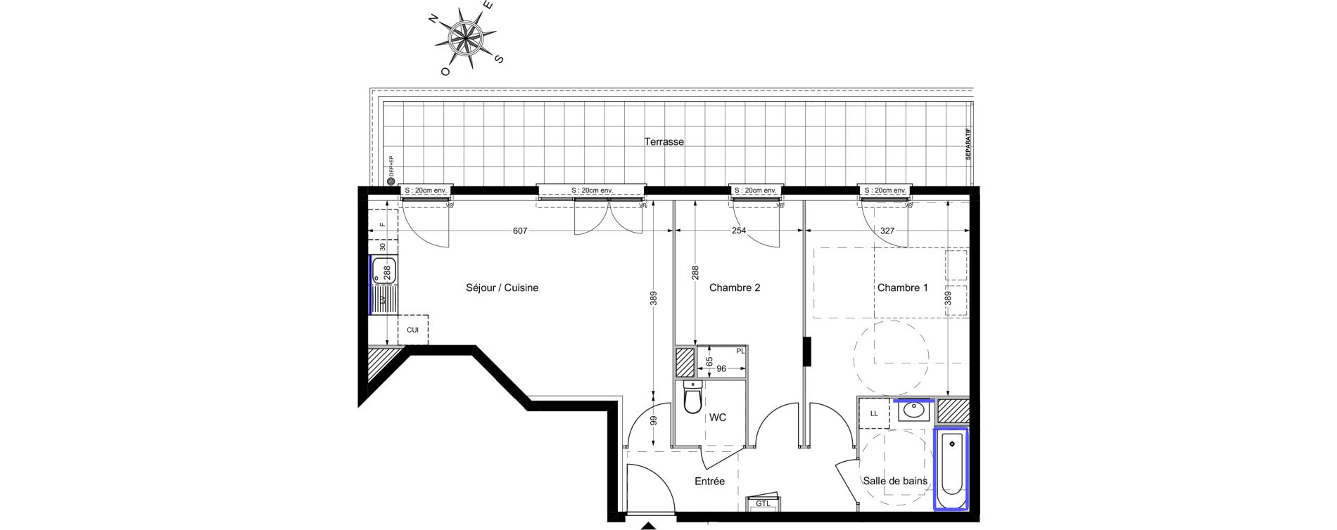 Appartement T3 de 58,01 m2 &agrave; Savigny-Le-Temple Centre