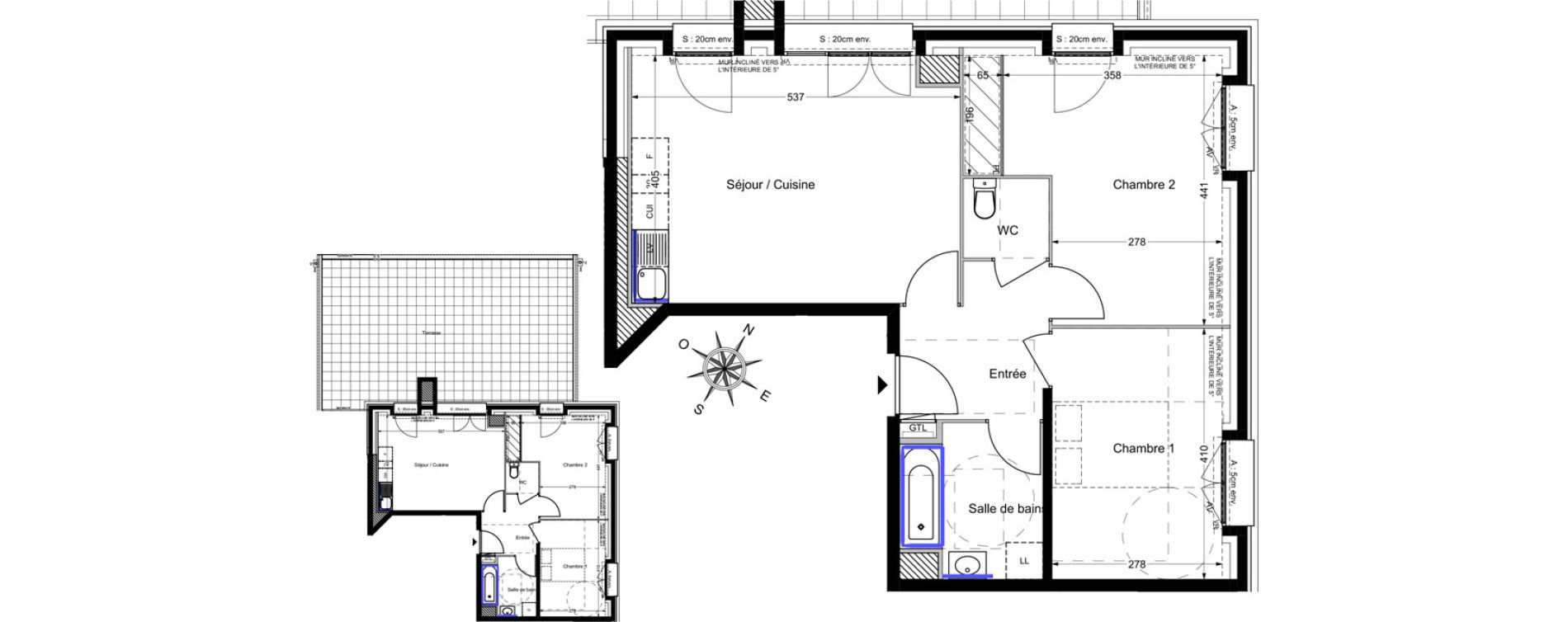Appartement T3 de 60,81 m2 &agrave; Savigny-Le-Temple Centre