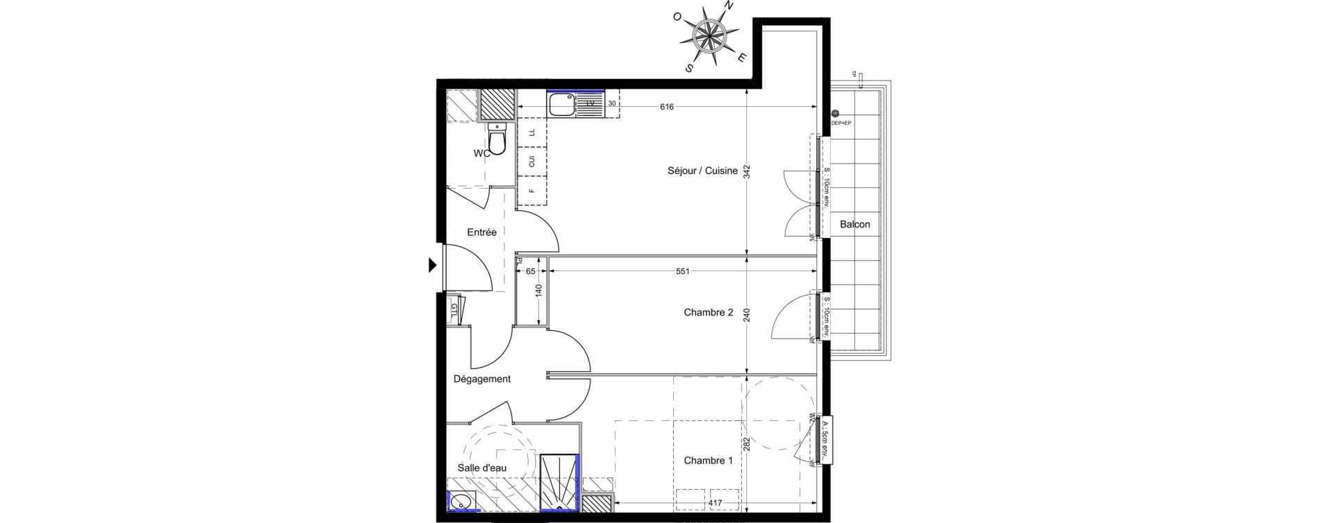 Appartement T3 de 65,86 m2 &agrave; Savigny-Le-Temple Centre