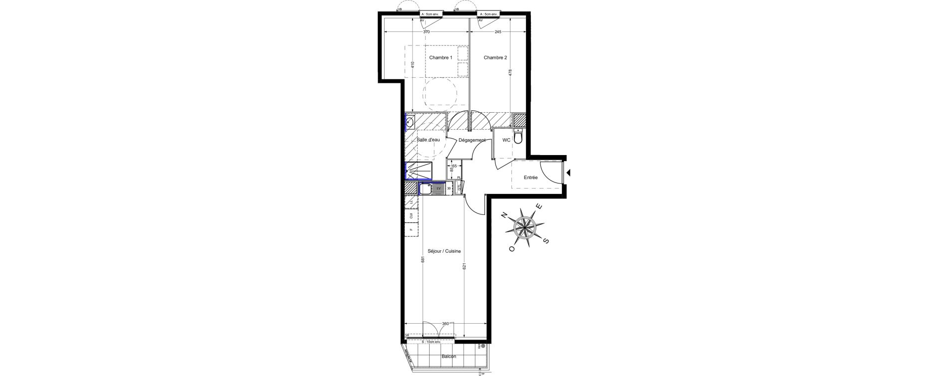 Appartement T3 de 66,29 m2 &agrave; Savigny-Le-Temple Centre