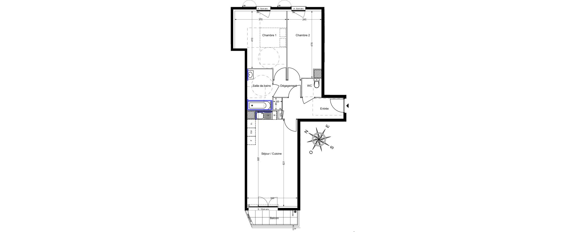 Appartement T3 de 66,26 m2 &agrave; Savigny-Le-Temple Centre
