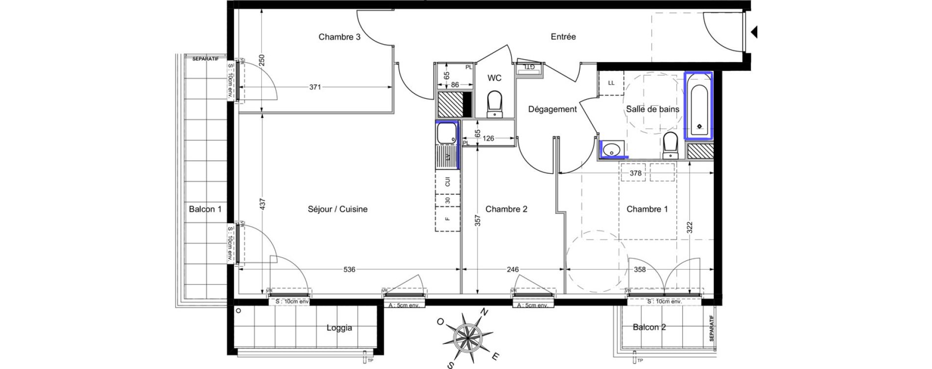Appartement T4 de 77,37 m2 &agrave; Savigny-Le-Temple Centre