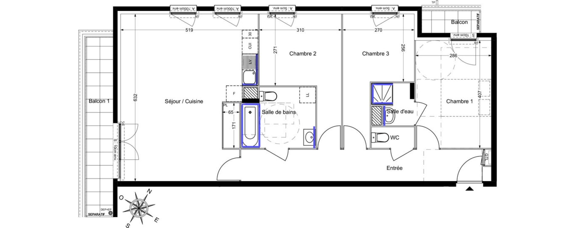 Appartement T4 de 82,88 m2 &agrave; Savigny-Le-Temple Centre