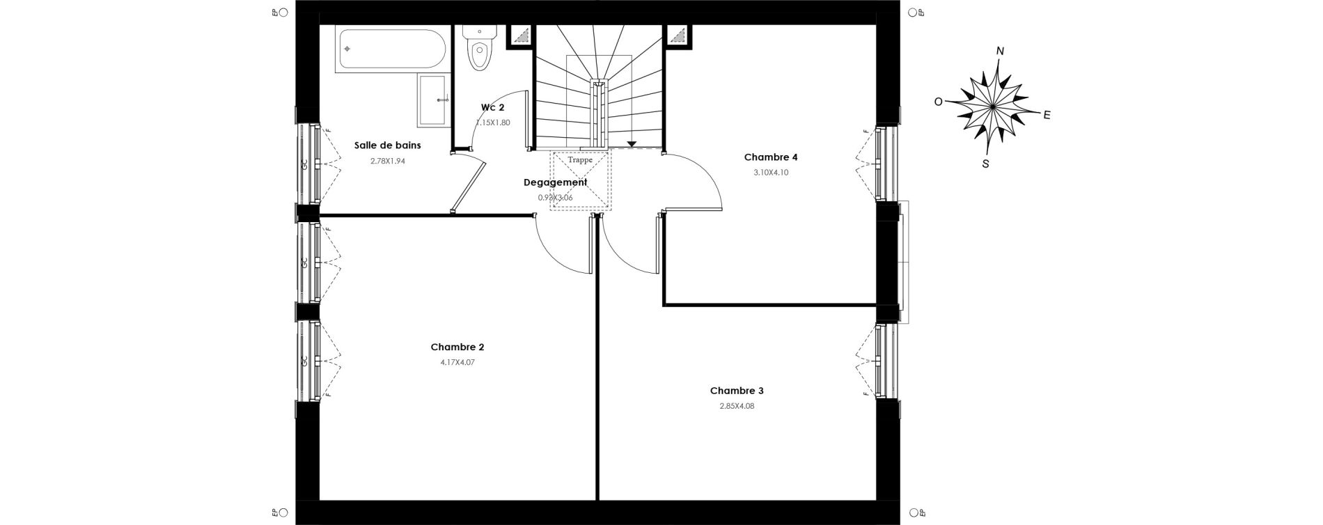Maison T5 de 104,62 m2 &agrave; Serris Le pr&eacute; de claye