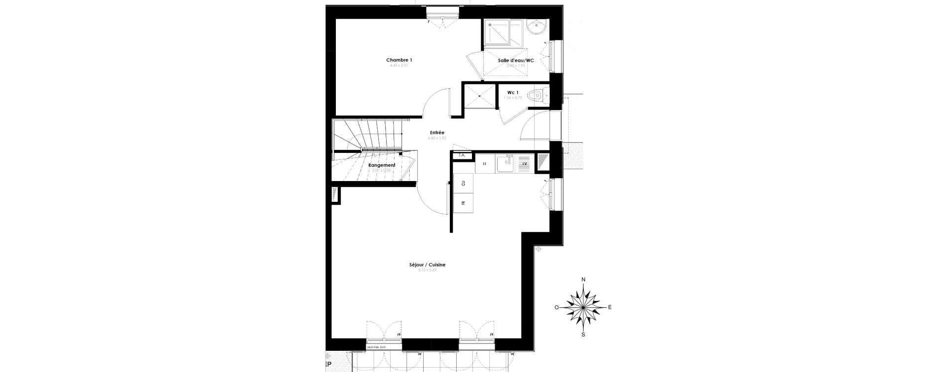 Maison T5 de 108,60 m2 &agrave; Serris Le pr&eacute; de claye