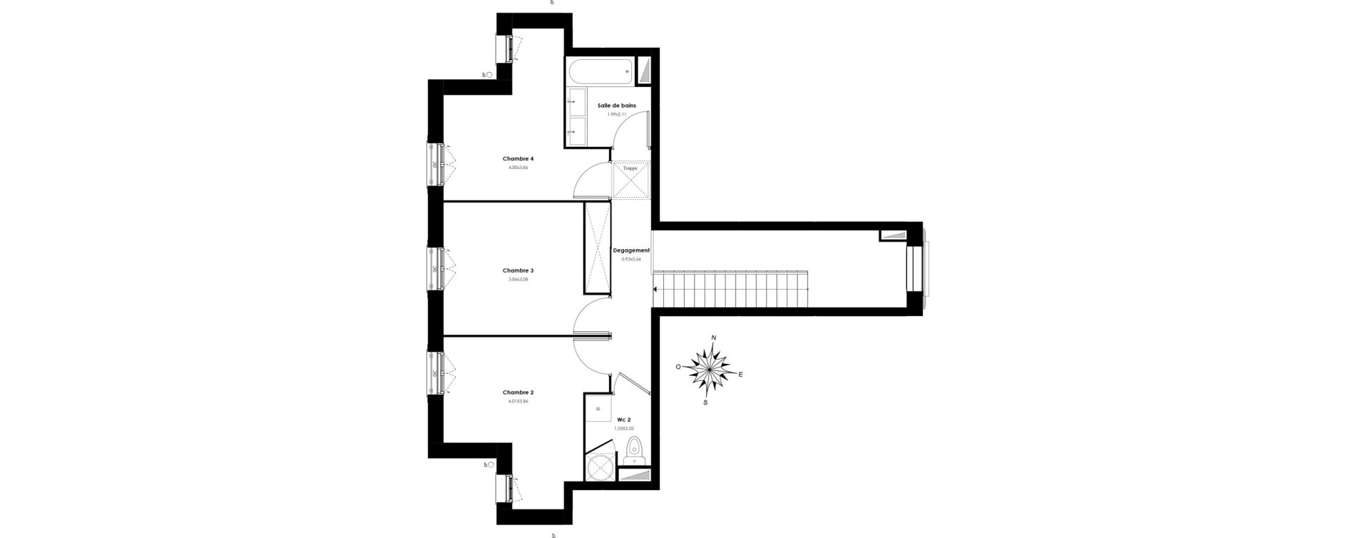 Maison T5 de 98,45 m2 &agrave; Serris Le pr&eacute; de claye