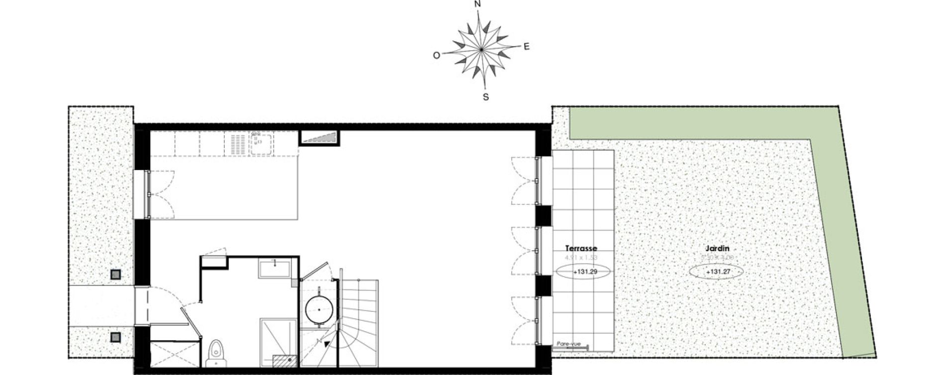 Maison T5 de 98,40 m2 &agrave; Serris Le pr&eacute; de claye