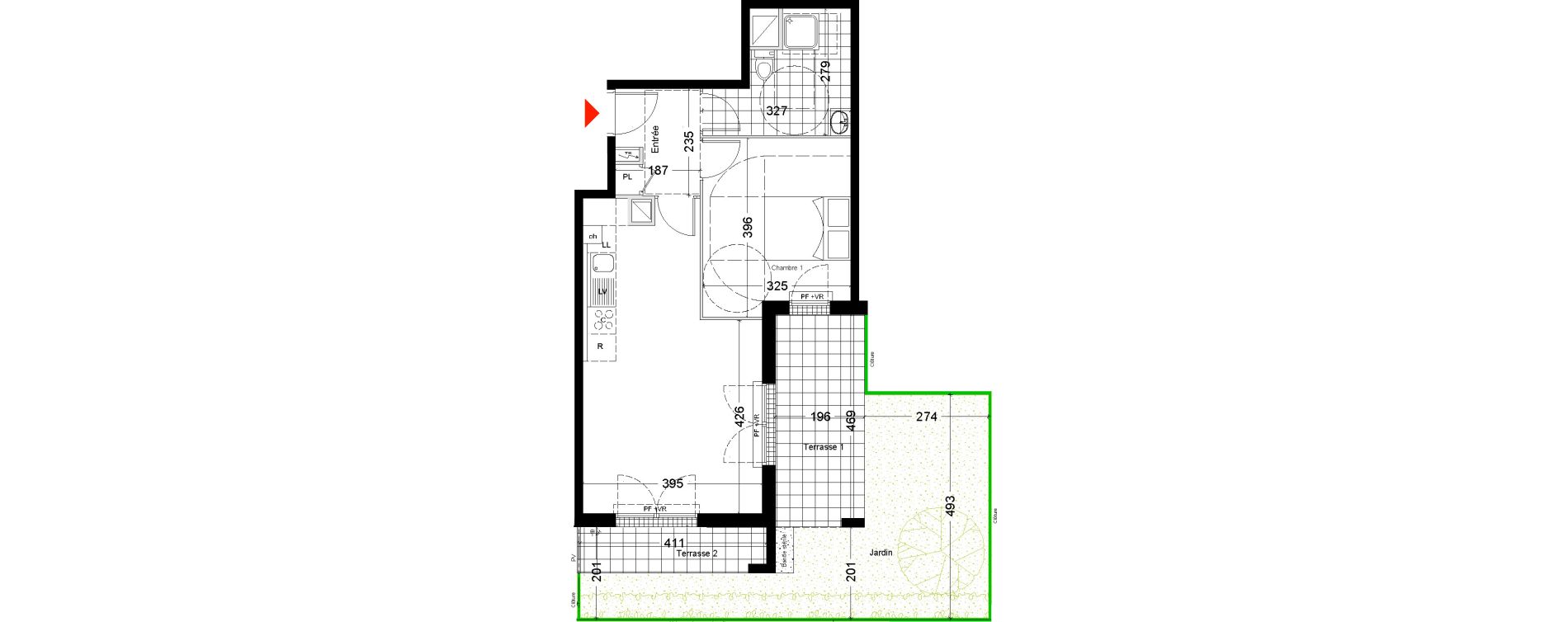 Appartement T2 de 46,15 m2 &agrave; Serris Serris bourg