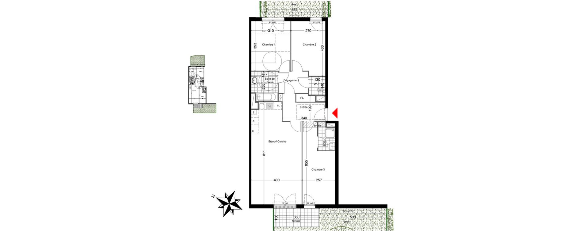 Appartement T4 de 86,28 m2 &agrave; Serris Serris bourg