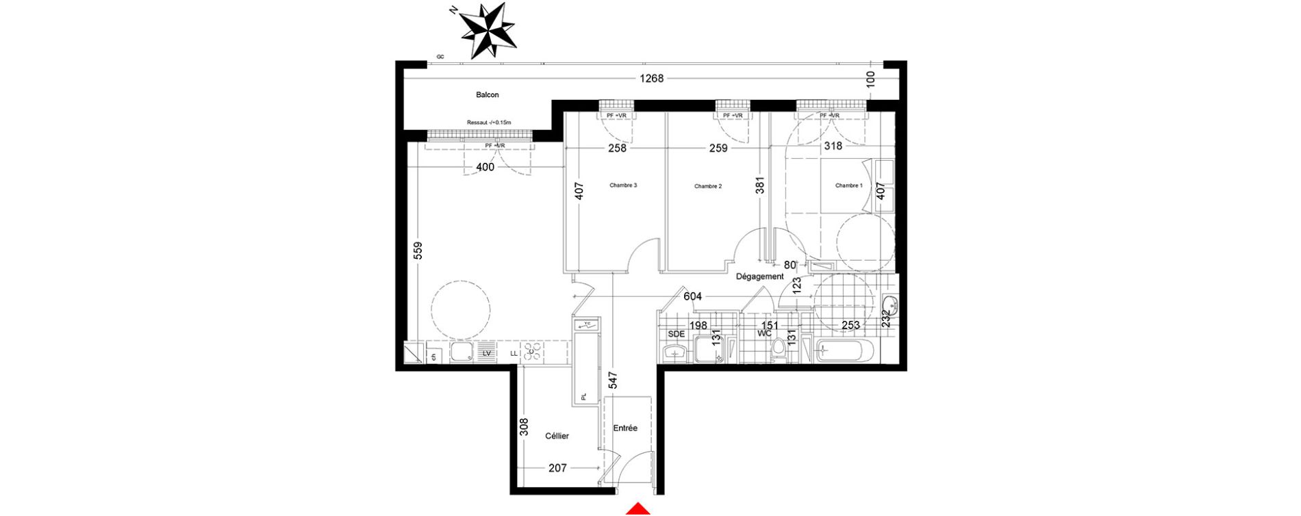 Appartement T4 de 89,29 m2 &agrave; Serris Serris bourg
