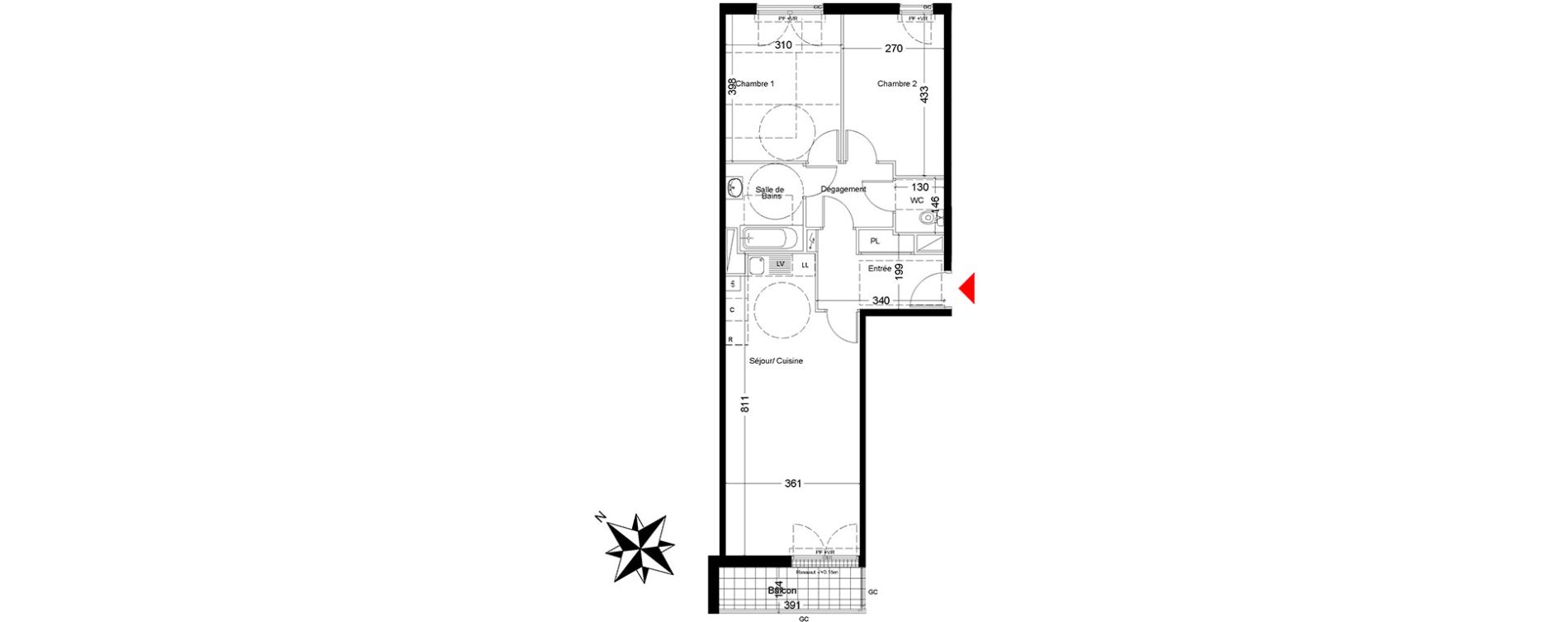 Appartement T3 de 67,54 m2 &agrave; Serris Serris bourg