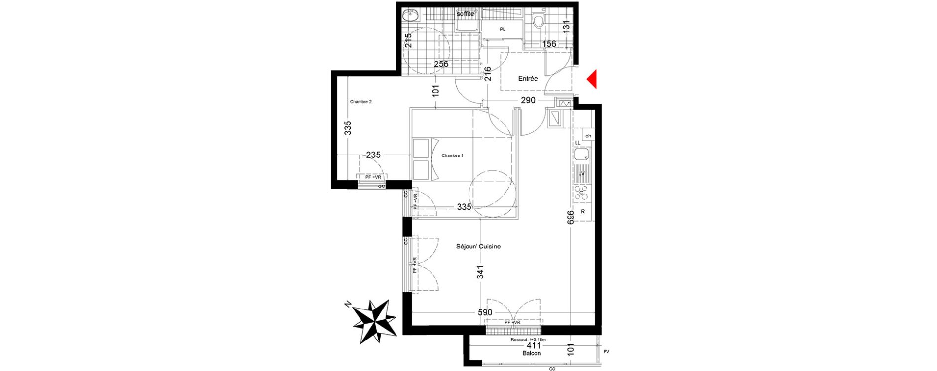 Appartement T3 de 64,14 m2 &agrave; Serris Serris bourg