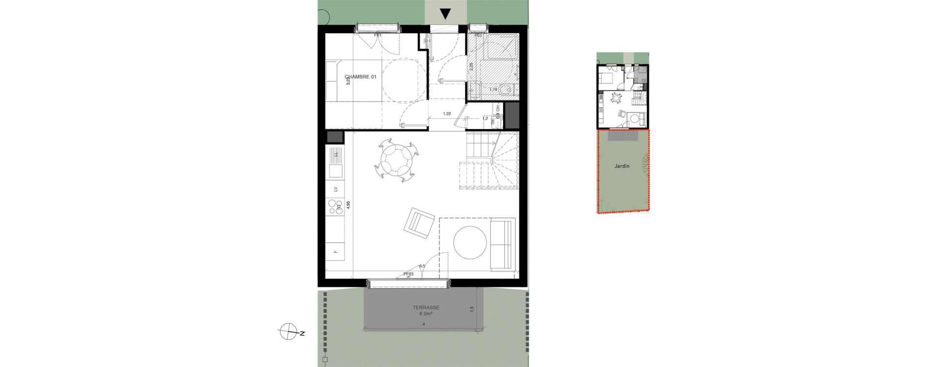 Maison T5 de 97,10 m2 &agrave; Serris Centre
