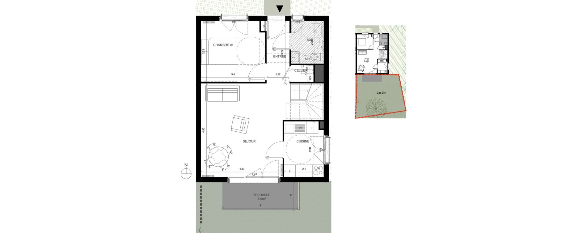 Maison T5 de 97,00 m2 &agrave; Serris Centre