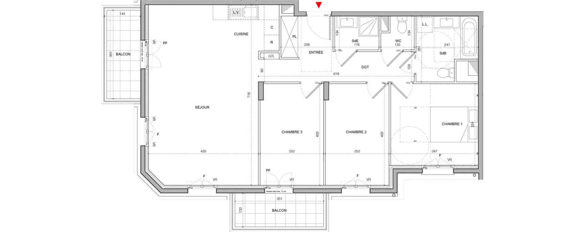 Appartement T4 de 83,40 m2 &agrave; Serris Val d europe