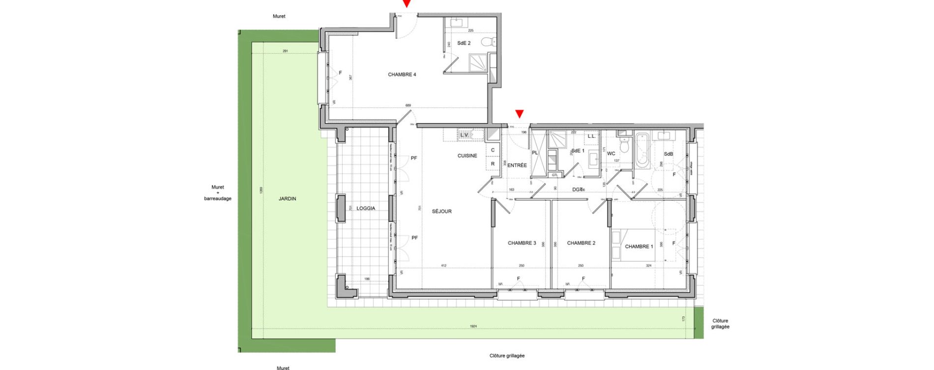 Appartement T5 de 113,30 m2 &agrave; Serris Val d europe