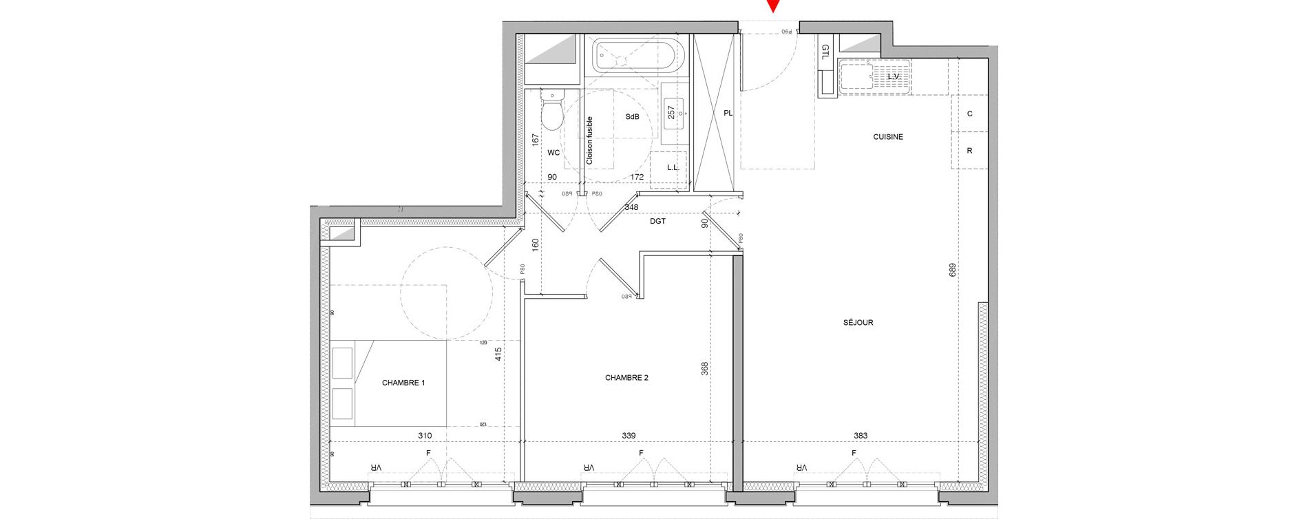 Appartement T3 de 63,40 m2 &agrave; Serris Val d europe