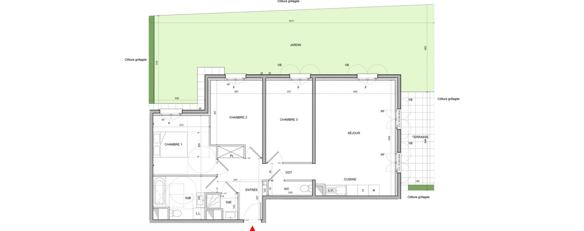 Appartement T4 de 81,90 m2 &agrave; Serris Val d europe