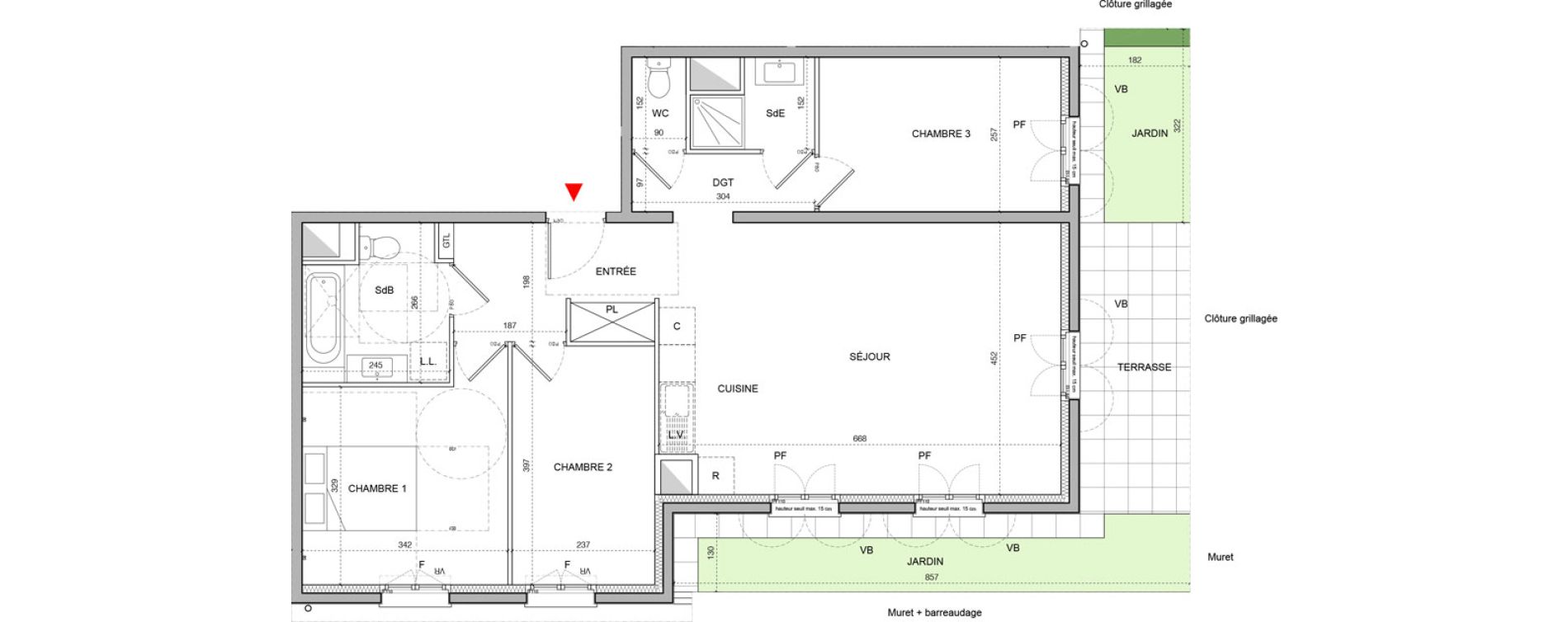 Appartement T4 de 80,90 m2 &agrave; Serris Val d europe