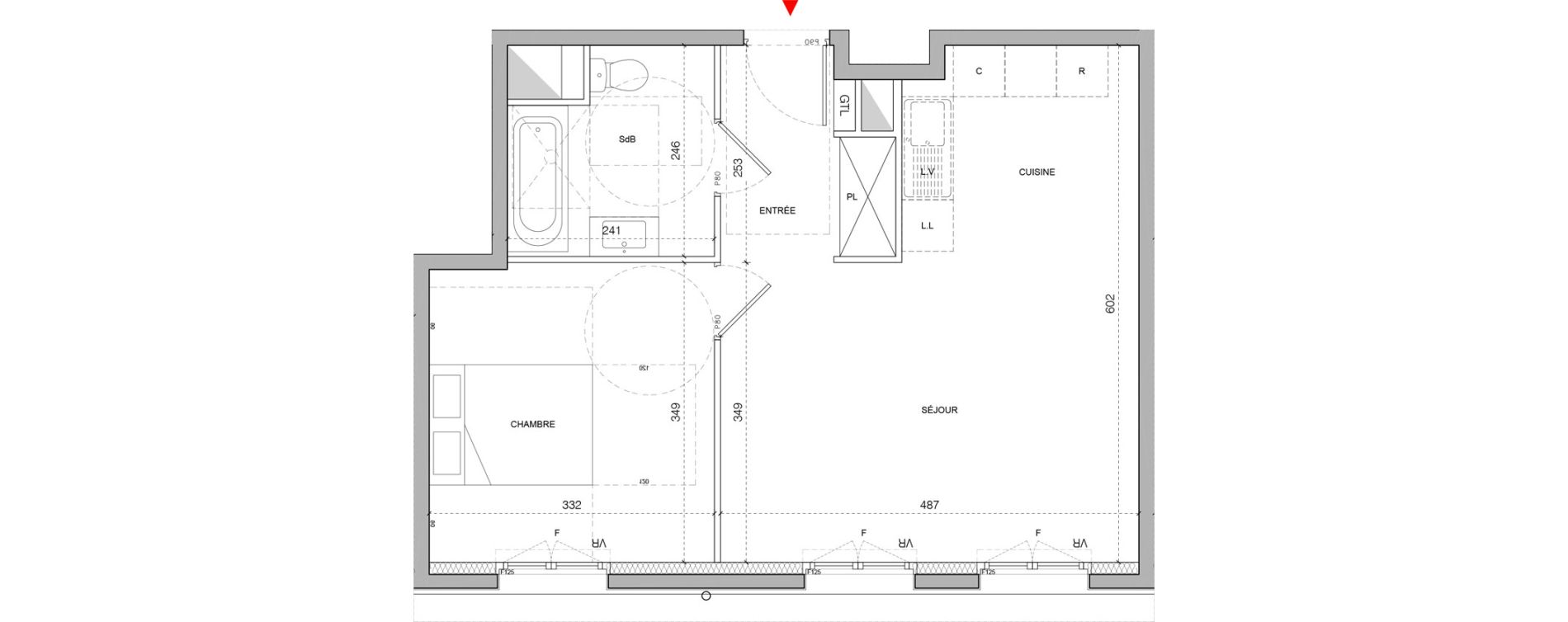 Appartement T2 de 44,90 m2 &agrave; Serris Val d europe