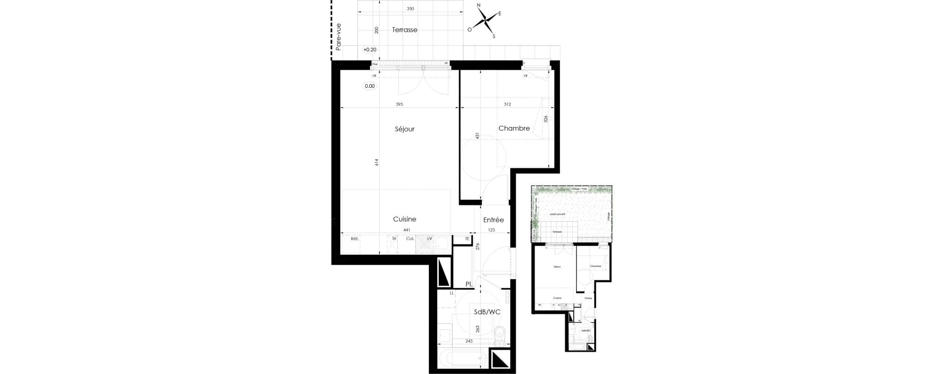 Appartement T2 de 46,70 m2 &agrave; Tournan-En-Brie Centre