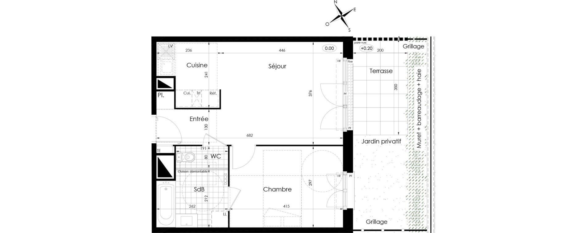 Appartement T2 de 44,20 m2 &agrave; Tournan-En-Brie Centre