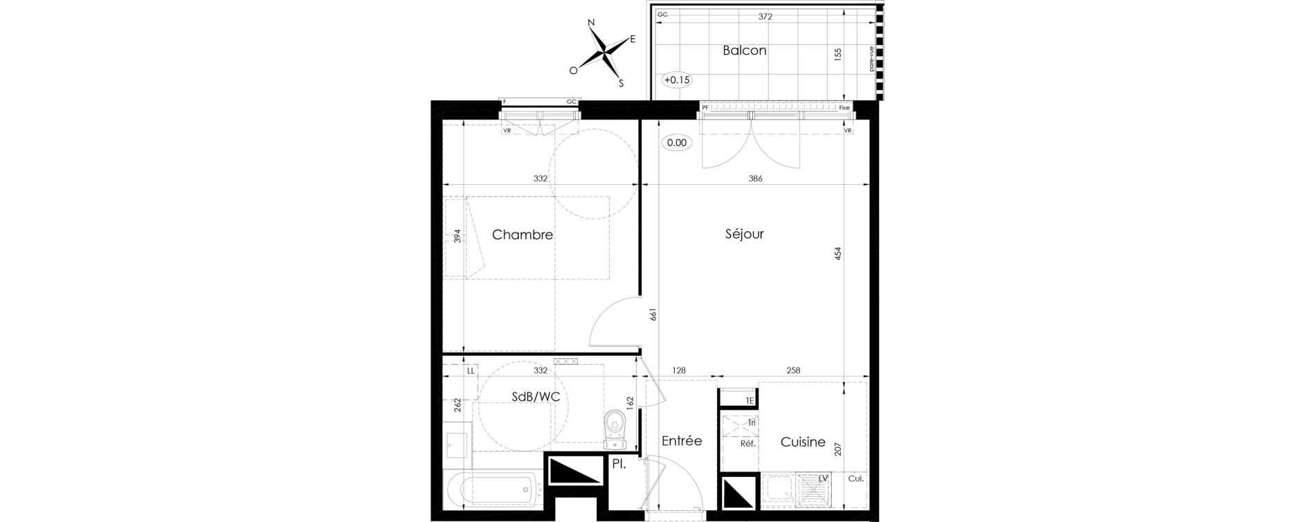 Appartement T2 de 45,45 m2 &agrave; Tournan-En-Brie Centre