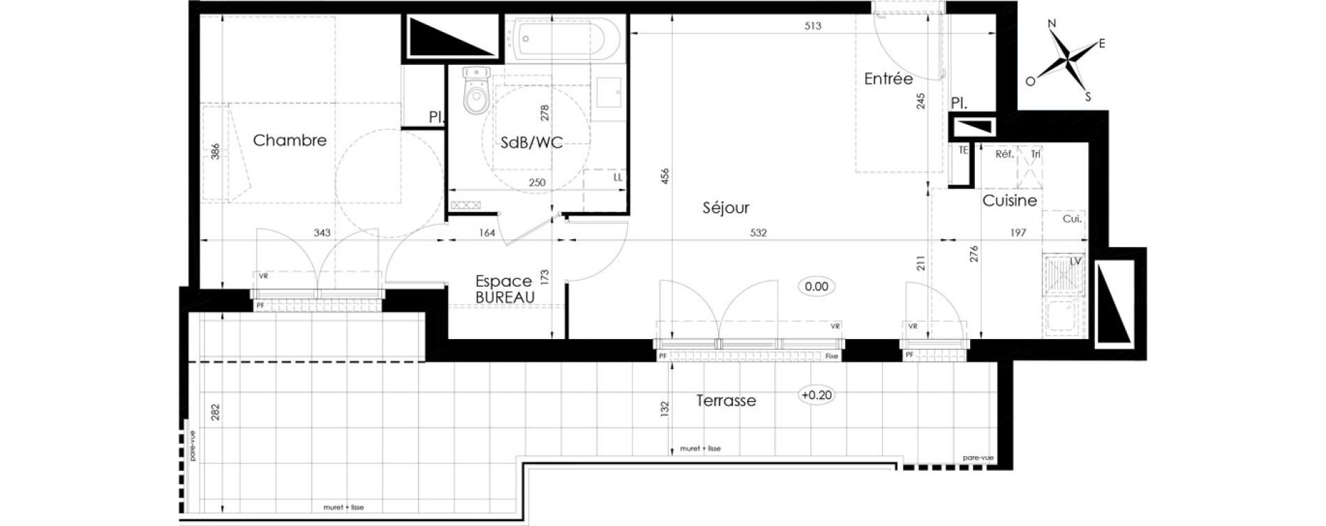Appartement T2 de 49,90 m2 &agrave; Tournan-En-Brie Centre