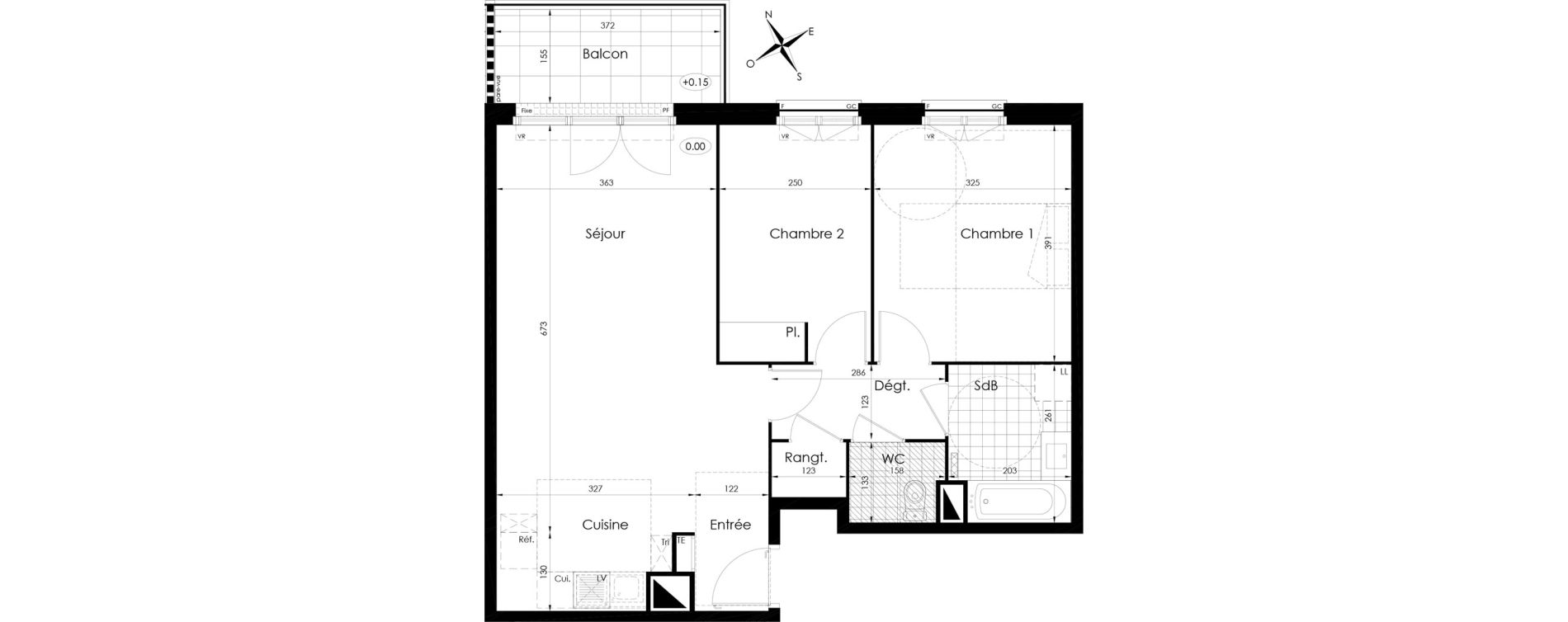 Appartement T3 de 66,00 m2 &agrave; Tournan-En-Brie Centre