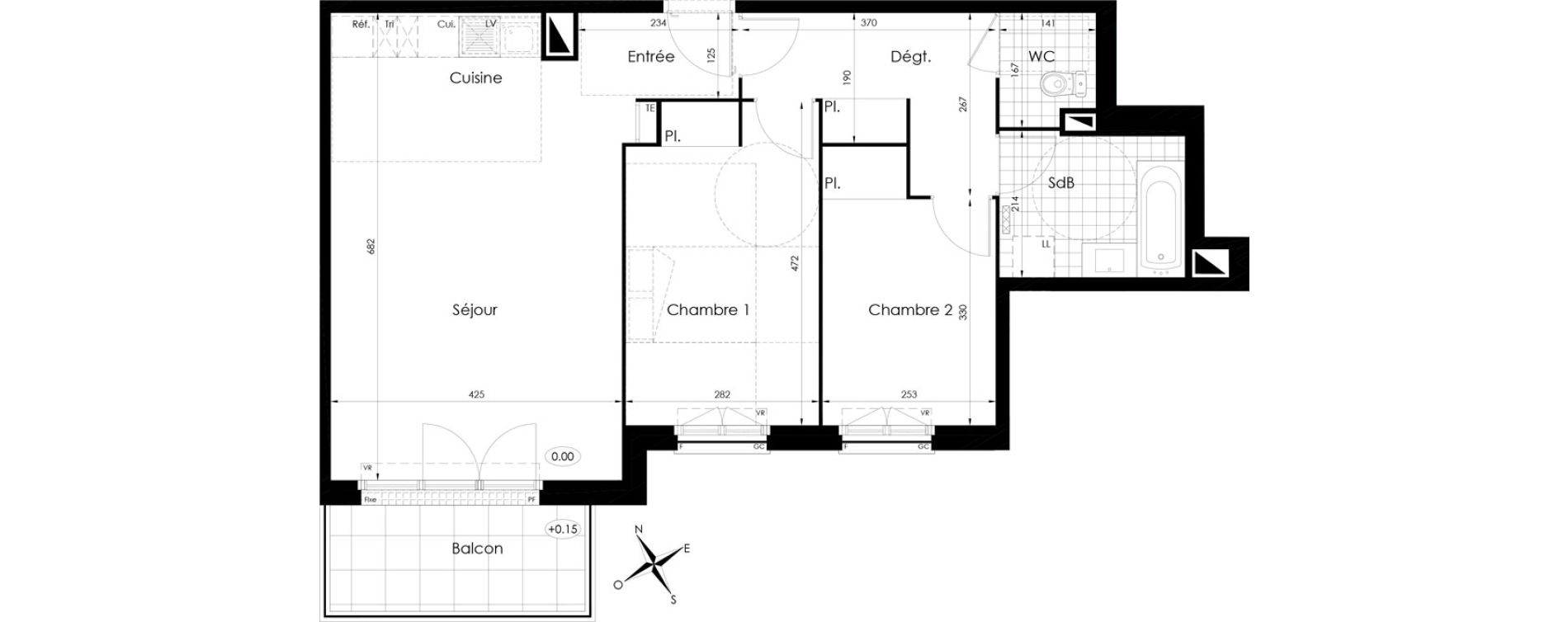 Appartement T3 de 68,15 m2 &agrave; Tournan-En-Brie Centre