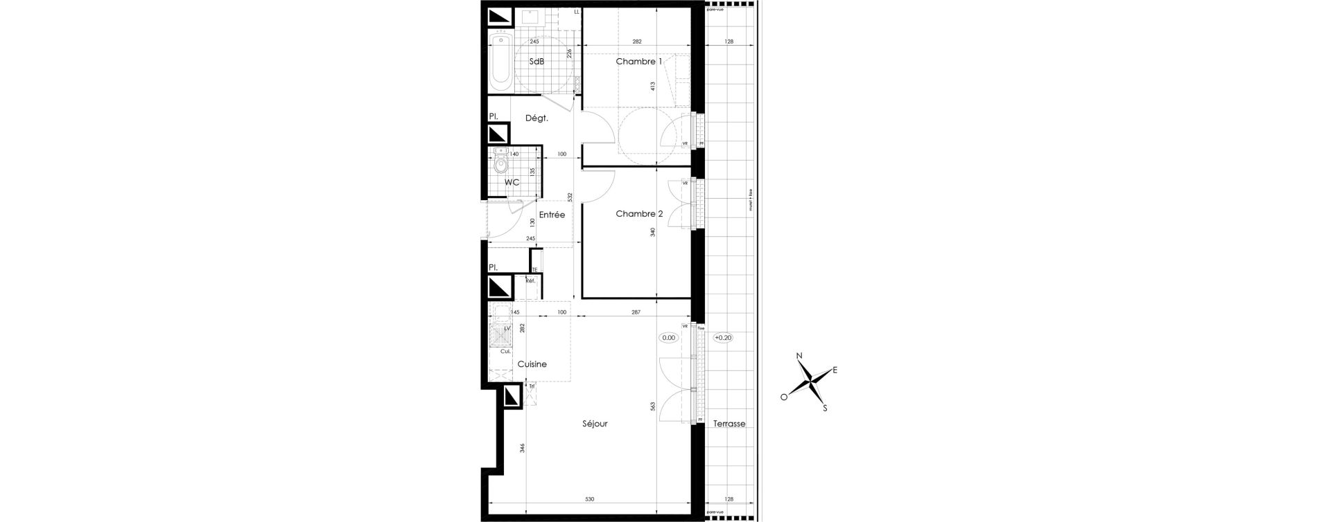 Appartement T3 de 66,55 m2 &agrave; Tournan-En-Brie Centre