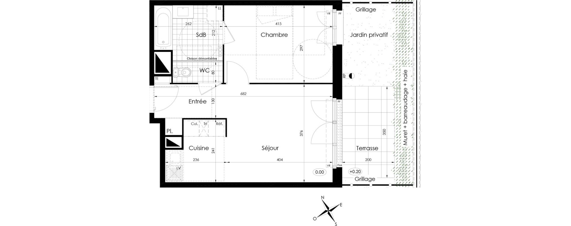 Appartement T2 de 43,15 m2 &agrave; Tournan-En-Brie Centre