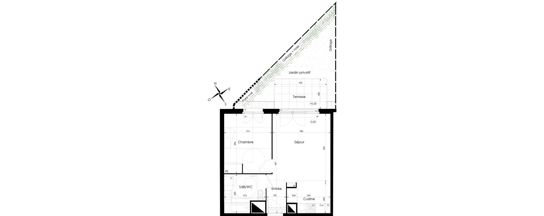 Appartement T2 de 44,40 m2 &agrave; Tournan-En-Brie Centre